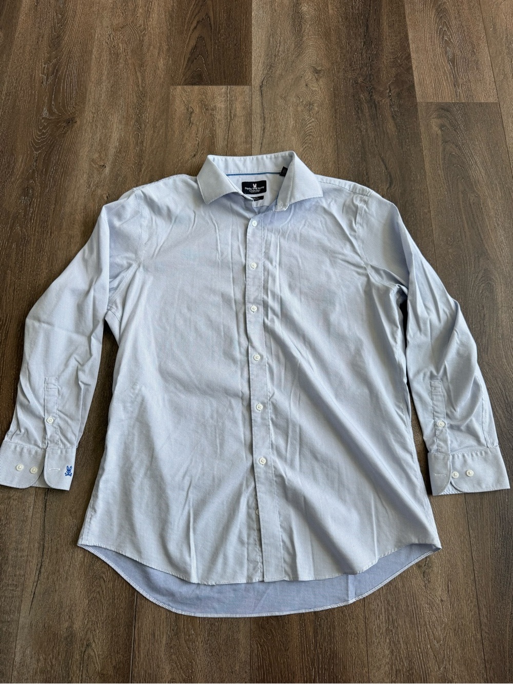 Psycho Bunny Light Blue Men's Dress Shirt Neck Size 16.5